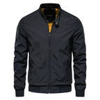 Bomber jacket homem leve com fecho de correr estilo casual streetwear