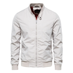 Bomber jacket homem leve com fecho de correr estilo casual streetwear