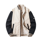Bomber jacket homem com fecho de correr design casual outono