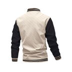 Bomber jacket homem com fecho de correr design casual outono