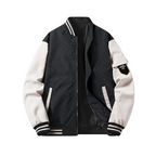 Bomber jacket homem com fecho de correr design casual outono