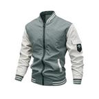 Bomber jacket homem com fecho de correr design casual outono
