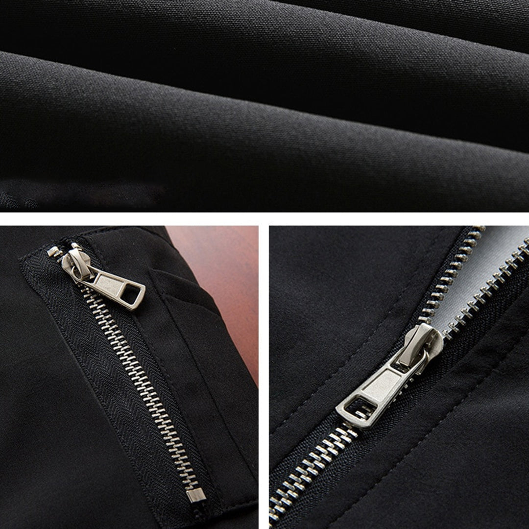 Bomber jacket leve homem com gola alta e fecho de correr
