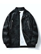 Bomber jacket homem fecho de correr corte largo outono