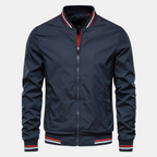 Bomber jacket masculina Harrington com fecho de correr e comprimento taille