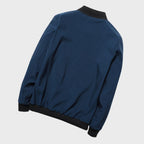 Bomber jacket homem leve com fecho de correr corte solto