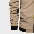 Bomber jacket homem leve com fecho de correr corte solto