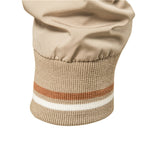 Bomber jacket homem resistente ao vento com fecho zip corte slim