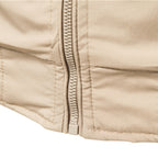 Bomber jacket homem resistente ao vento com fecho zip corte slim