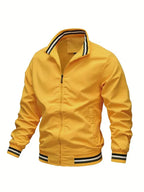 Bomber jacket homem corta vento leve com fecho zipper