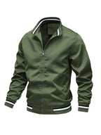 Bomber jacket homem corta vento leve com fecho zipper