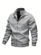Bomber jacket homem corta vento leve com fecho zipper