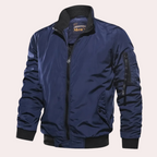 Bomber jacket homem corta-vento com fecho de correr estilo urbano casual