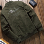 Bomber jacket homem com fecho de correr e bolsos laterais