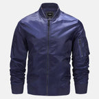 Bomber jacket homem impermeável corta-vento com fecho zip estilo militar