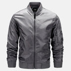 Bomber jacket homem impermeável corta-vento com fecho zip estilo militar