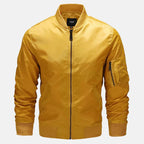 Bomber jacket homem impermeável corta-vento com fecho zip estilo militar