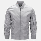 Bomber jacket homem impermeável corta-vento com fecho zip estilo militar
