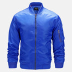 Bomber jacket homem impermeável corta-vento com fecho zip estilo militar