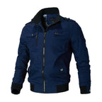 Bomber jacket homem com fecho de correr estilo casual para outono