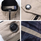 Bomber jacket homem com fecho de correr estilo casual para outono
