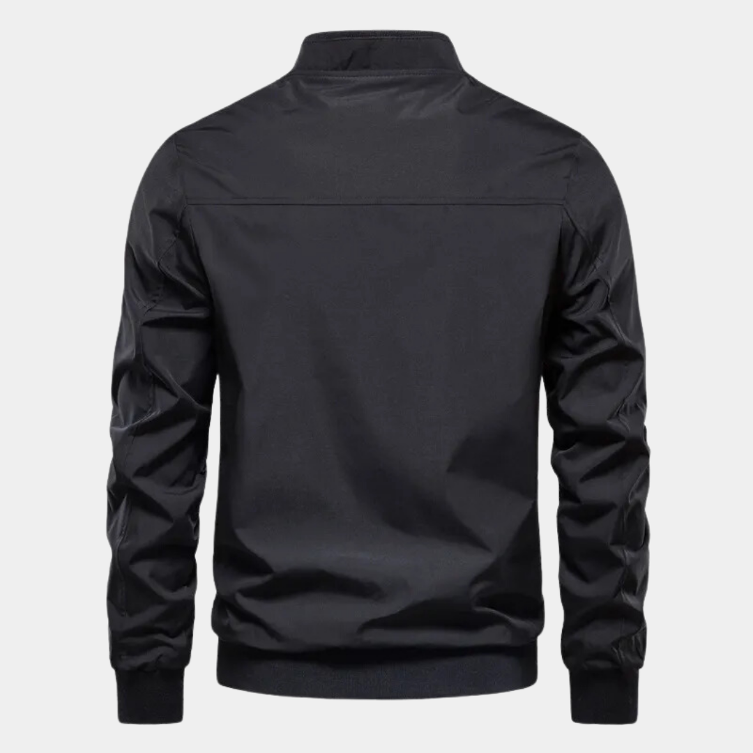 Bomber jacket homem corta-vento com fecho de correr