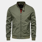 Bomber jacket homem corta-vento com fecho de correr