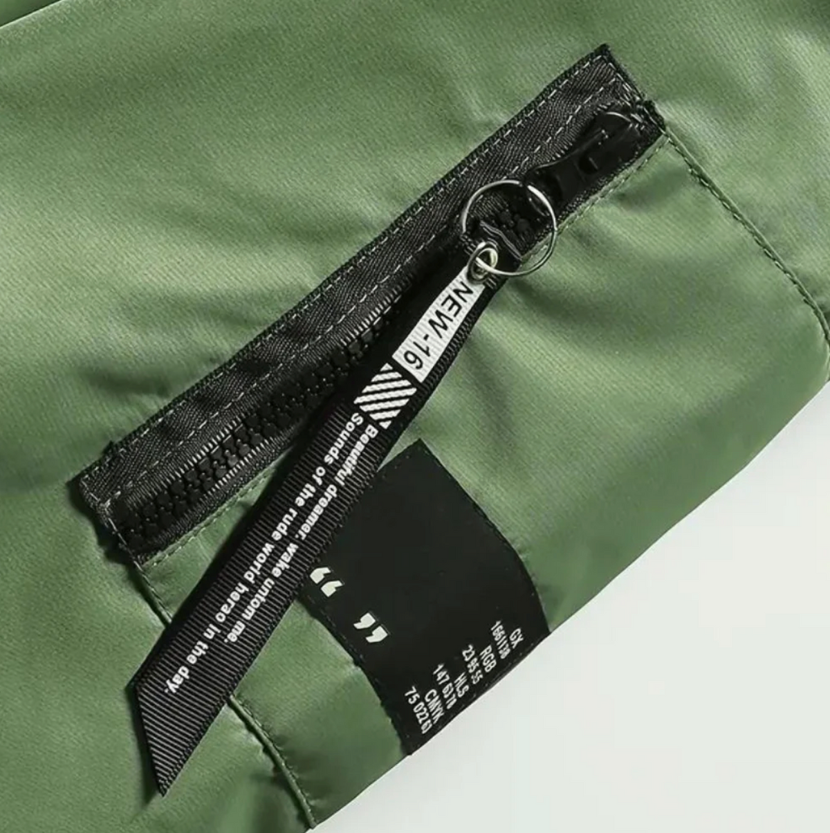 Bomber homem com capuz corta-vento fecho zíper