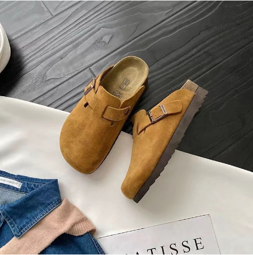 Tamancos femininos casual com fivela ajustável e palmilha ergonómica