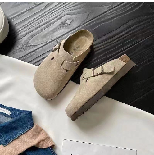 Tamancos femininos casual com fivela ajustável e palmilha ergonómica