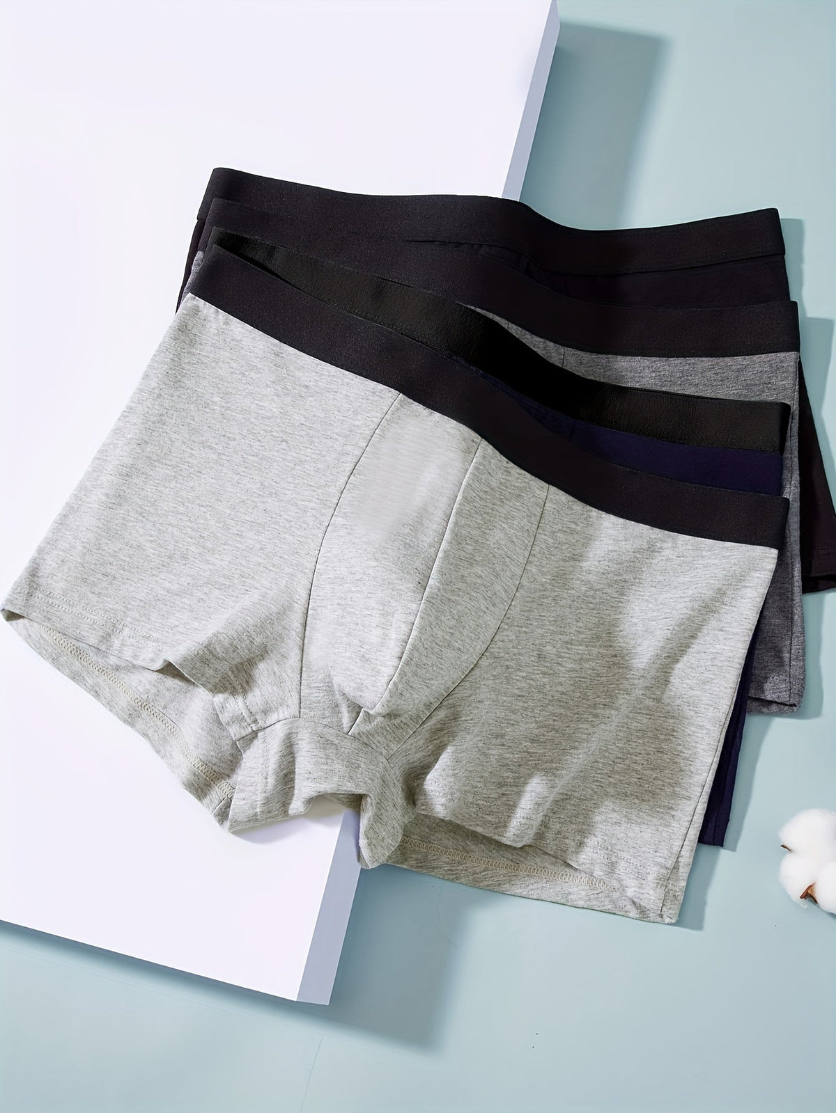 Cueca boxer homem algodão stretch pack de 4 unidades