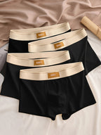 Cueca boxer homem algodão stretch pack de 4 unidades
