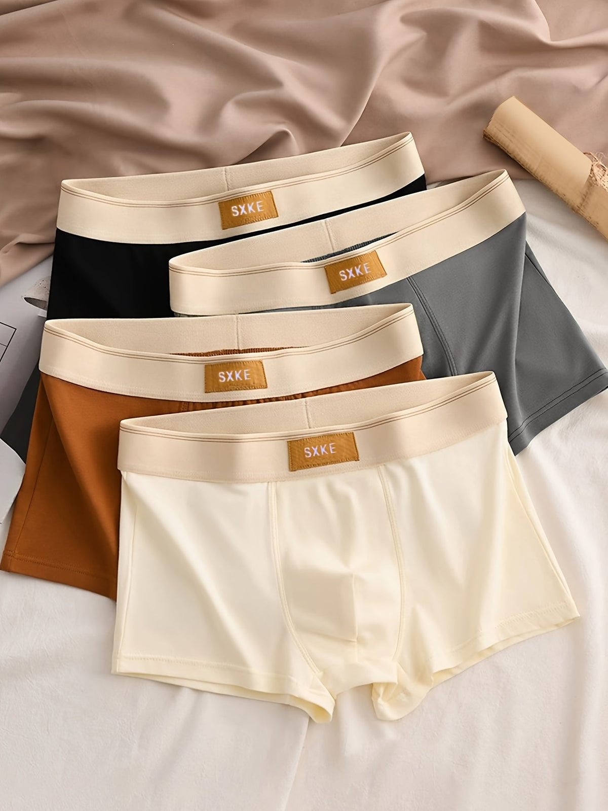 Cueca boxer homem algodão stretch pack de 4 unidades