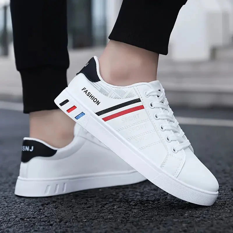Ténis casual masculino desportivo visual limpo e moderno