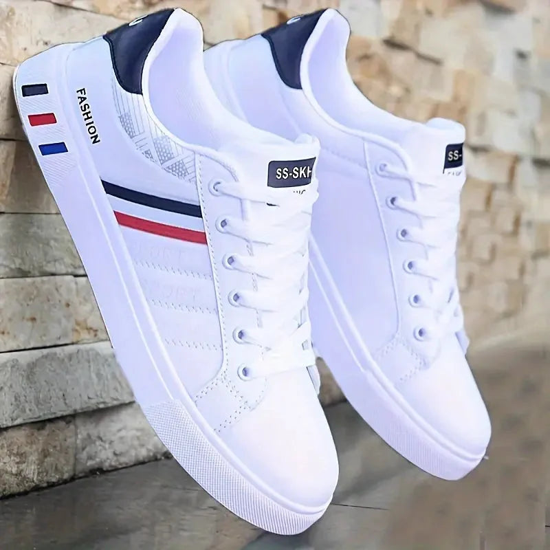Ténis casual masculino desportivo visual limpo e moderno