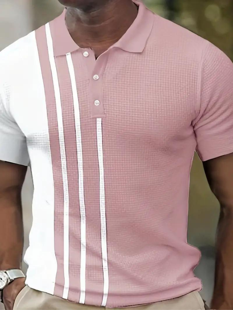 Polo de manga curta para homem respirável em várias cores