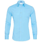 Camisa social masculina manga longa sem vinco com botões frontais