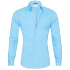 Camisa social masculina manga longa sem vinco com botões frontais