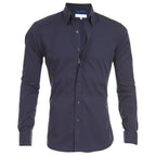 Camisa social masculina manga longa sem vinco com botões frontais