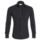 Camisa social masculina manga longa sem vinco com botões frontais