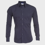 Camisa social masculina sem passar a ferro com colarinho e botões