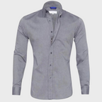 Camisa social masculina sem passar a ferro com colarinho e botões