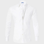 Camisa social masculina sem passar a ferro com colarinho e botões