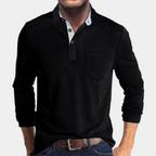 Polo shirt homem smart casual colarinho clássico corte confortável