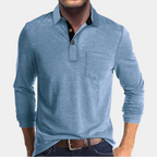 Polo shirt homem smart casual colarinho clássico corte confortável