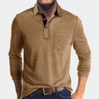Polo shirt homem smart casual colarinho clássico corte confortável