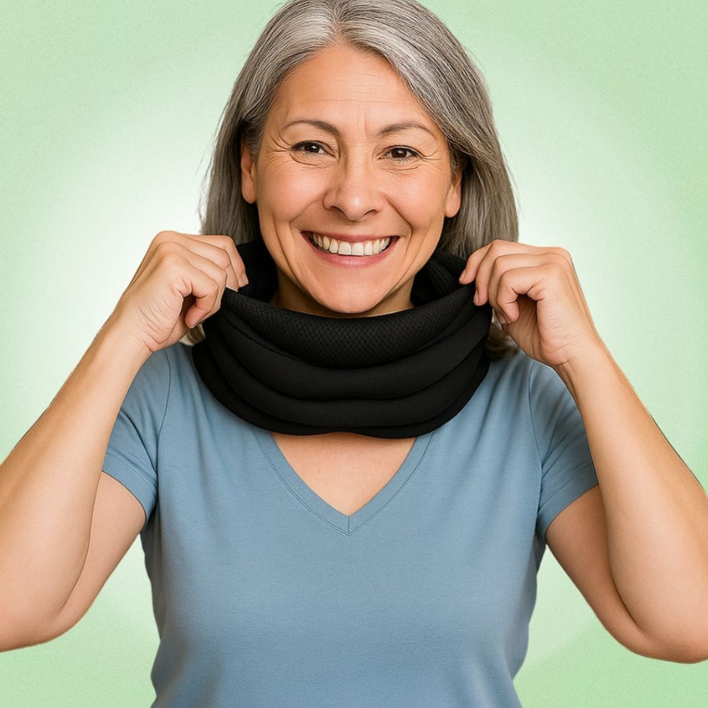 Colar cervical ajustável com fecho por velcro para uso diário em interior