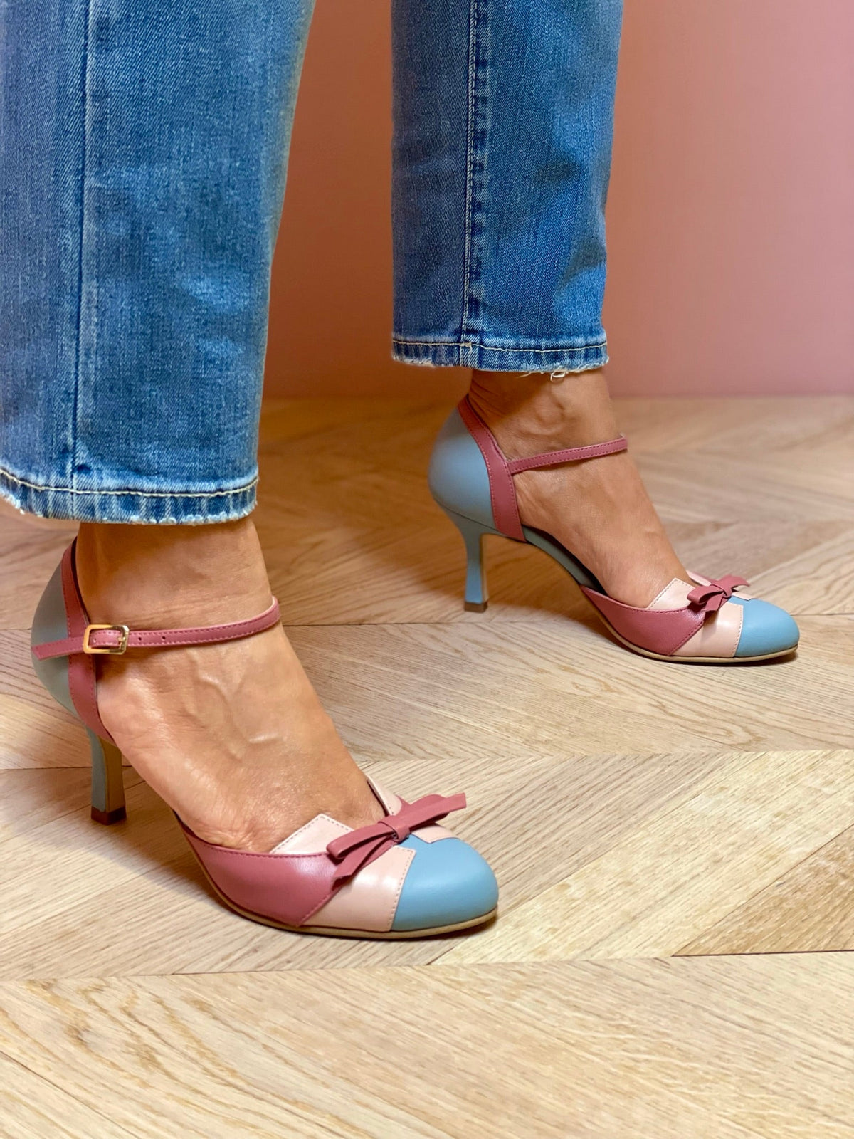 Sapatos de salto alto ortopédico feminino com palmilha ergonómica e sola antiderrapante