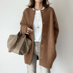 Cardigan feminino algodão manga longa disponível em várias cores