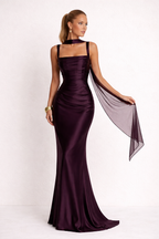 Vestido longo tomara que caia slim feminino ombros descobertos
